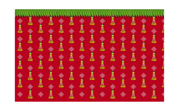 Backdrop-Red Rangoli Print