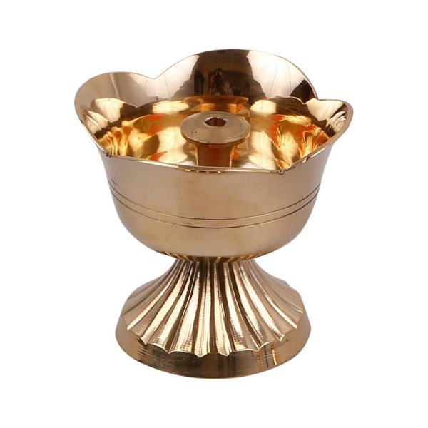 Brass Floral Diya