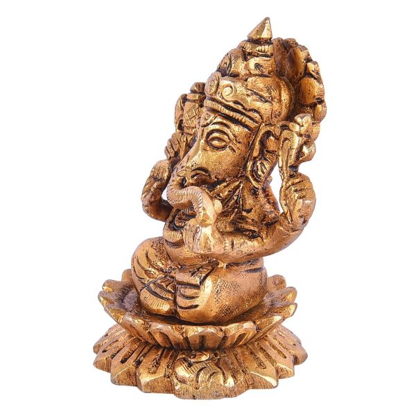 Brass Kamal Ganapati idol