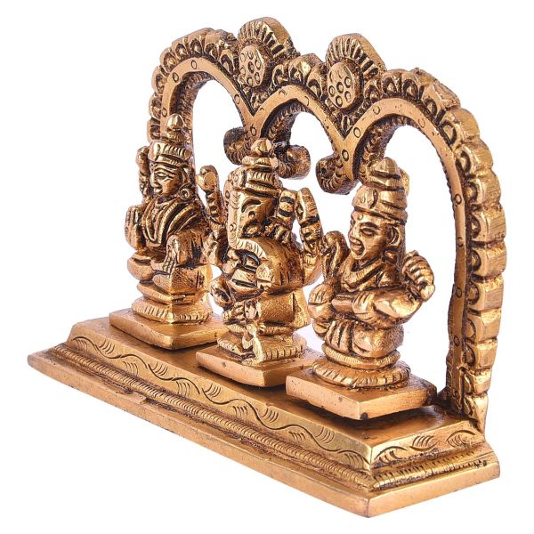Brass Laxmi Ganesh Saraswathi Darbar