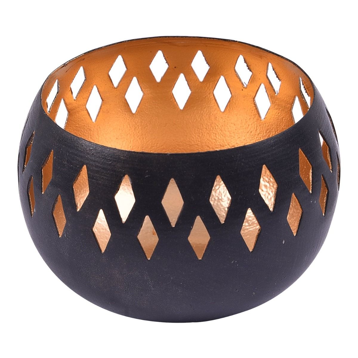 Diya/Candle votive Golden Black