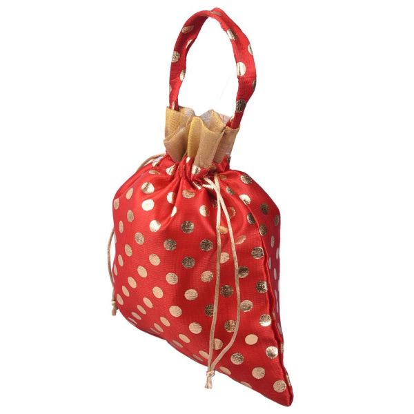 Dotted Bag With Handle Red