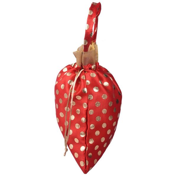 Dotted Bag With Handle Red