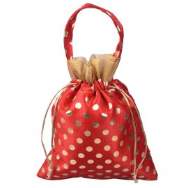 Dotted Bag With Handle Red