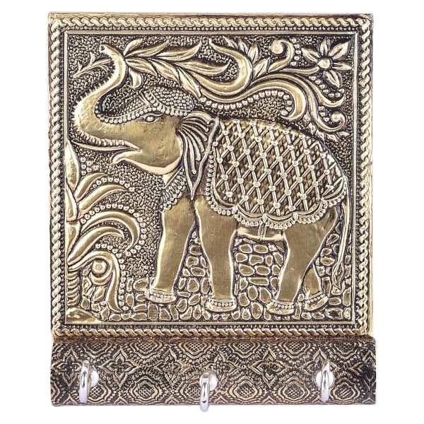 Elephant German Oxidized Key Holder