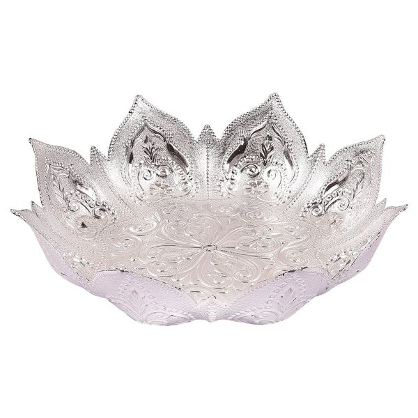 Fiber Lotus Bowl Big Silver