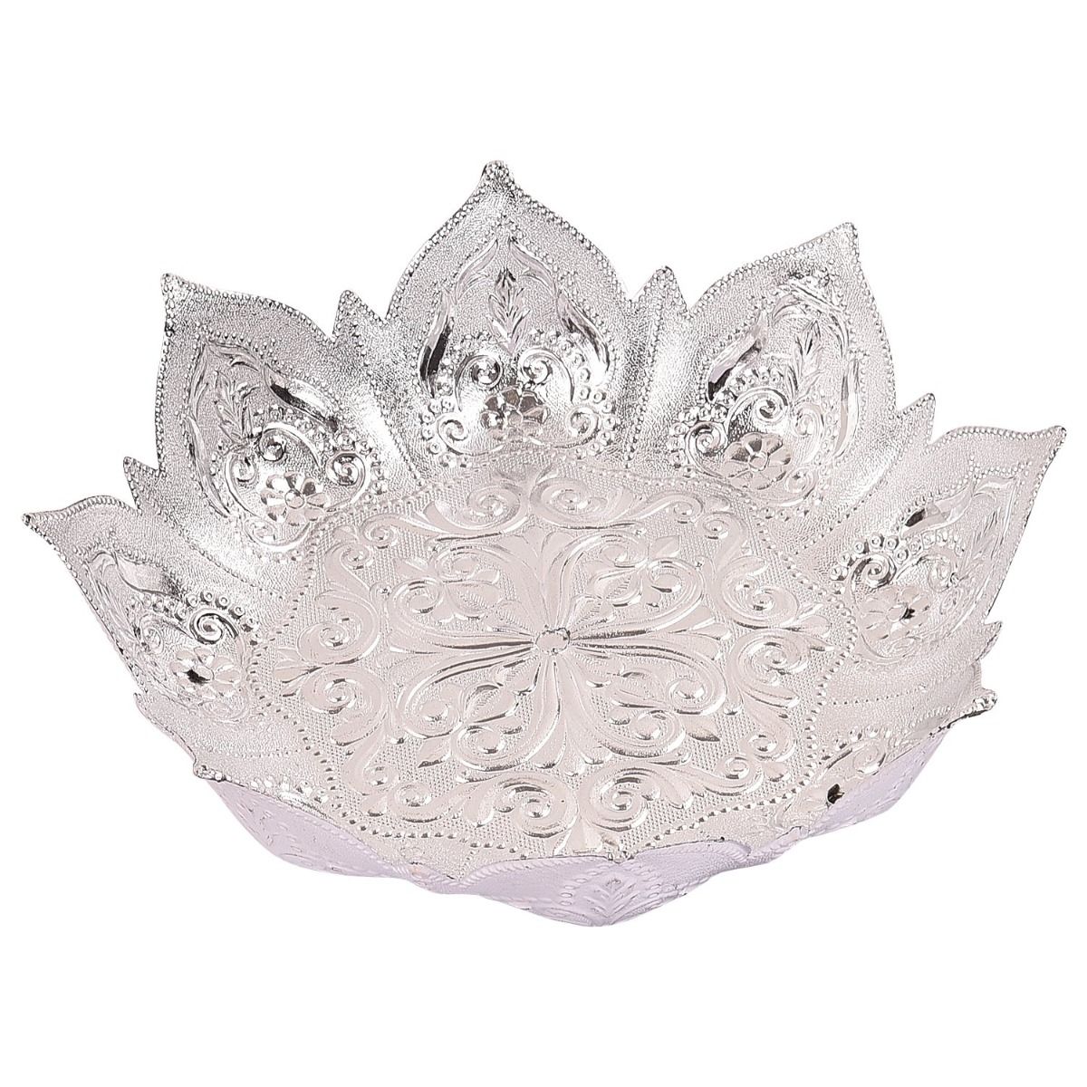 Fiber Lotus Bowl Big Silver