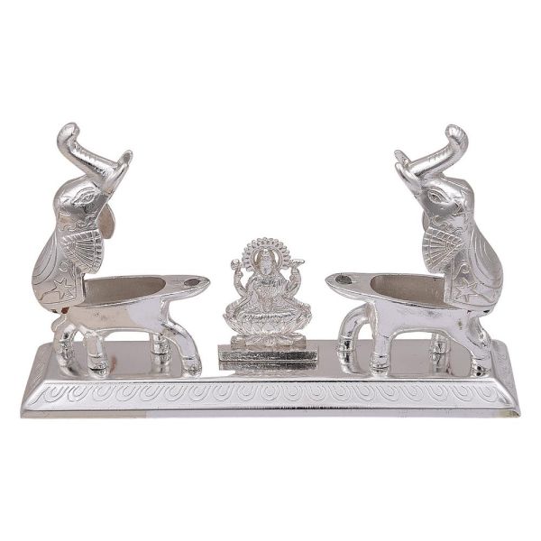 Gajalakshmi Kumkum box silver