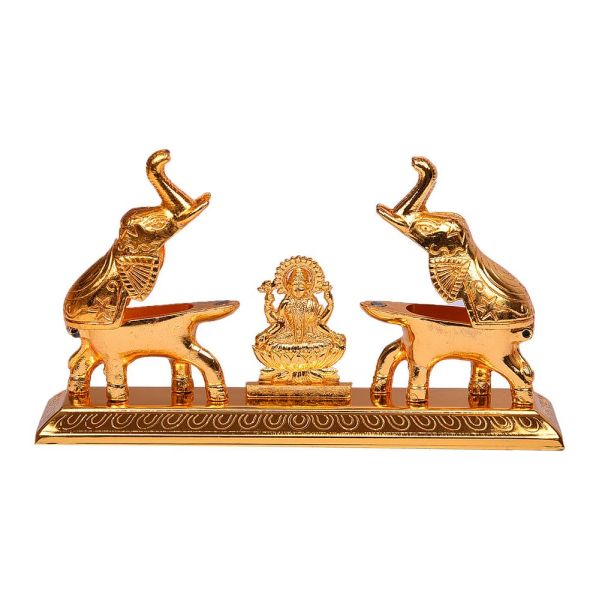 Gajalakshmi kumkum box gold