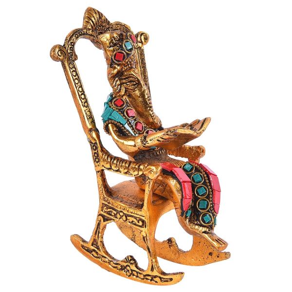 Ganesh Reading Book Stone Work