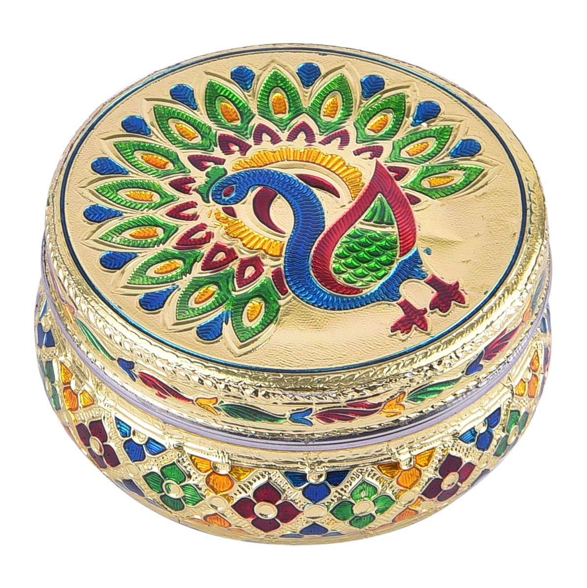 Minakari Decorative Peacock box