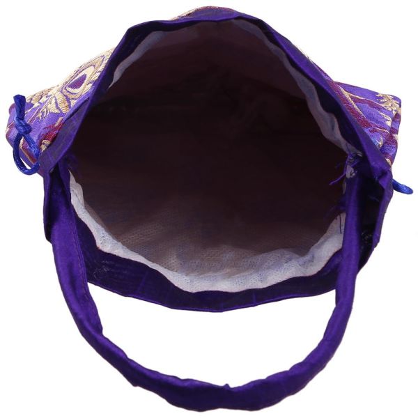 Potli Bag-Peacock Feather Blue