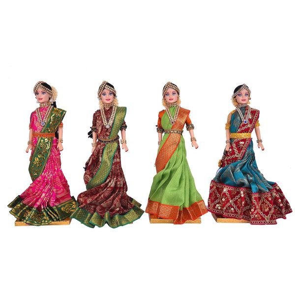 Traditionally dressed lady doll random colour 1pc