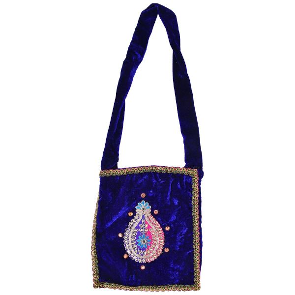 Wedding Velvet Kashi Yatra Set Blue (Random Designs)