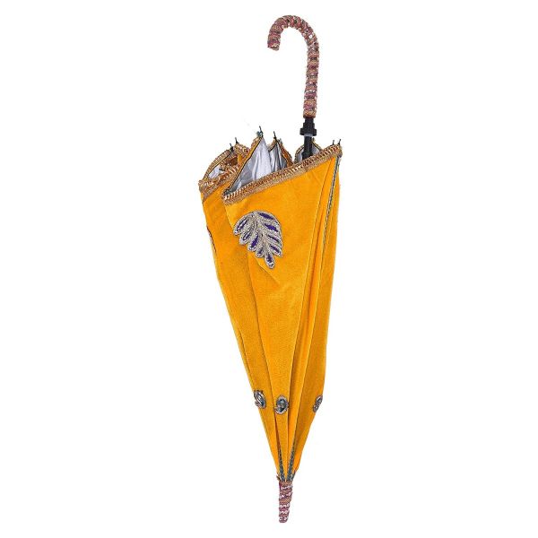 Wedding Velvet Kashi Yatra Set Yellow (Random Designs)