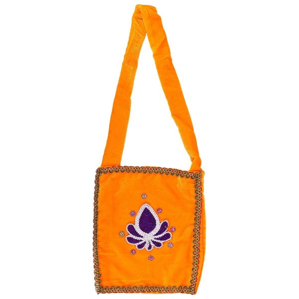 Wedding Velvet Kashi Yatra Set Yellow (Random Designs)