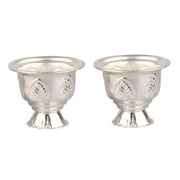 German Silver Kumkum Bowl Matka Small
