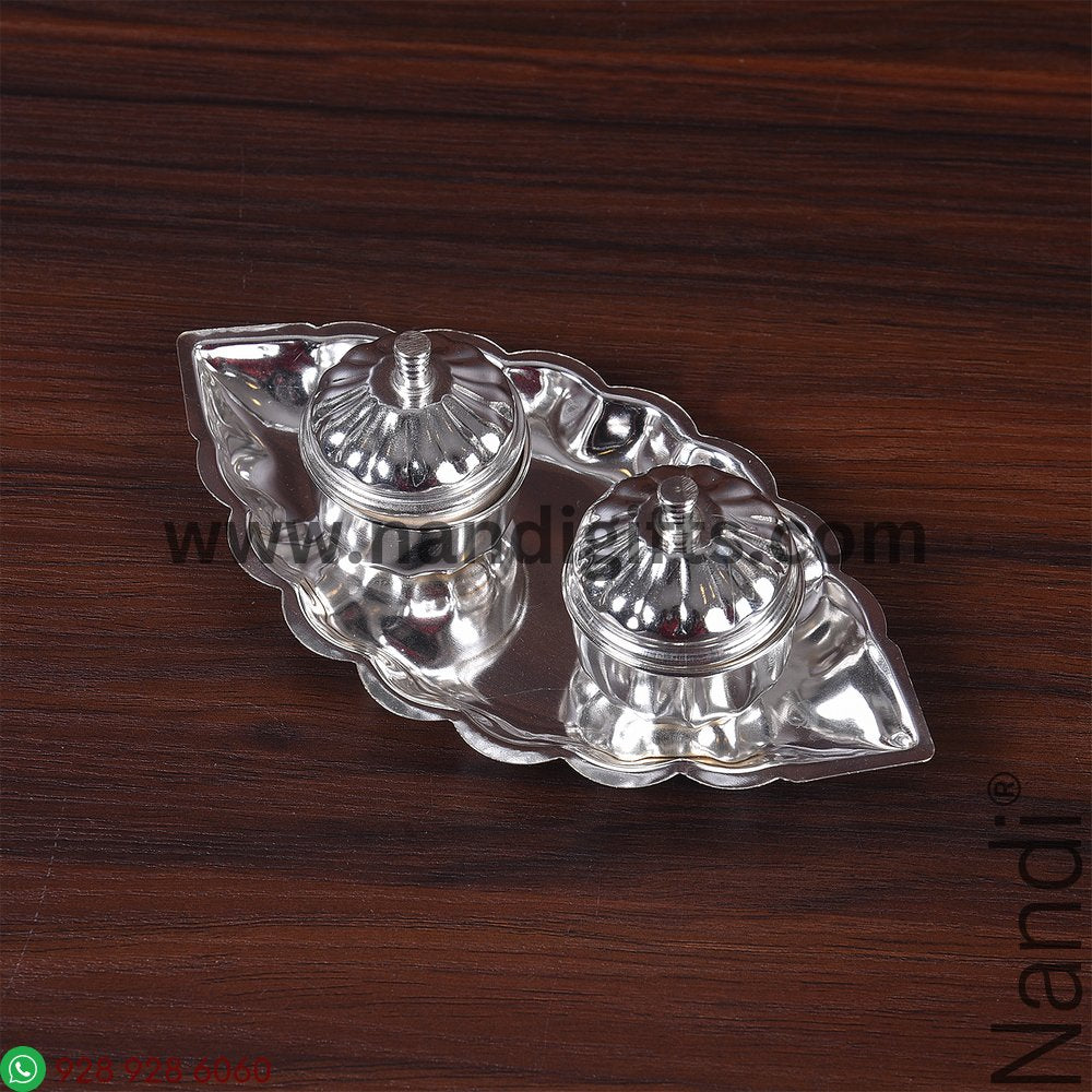 German Silver KumKum Box With Lid Big