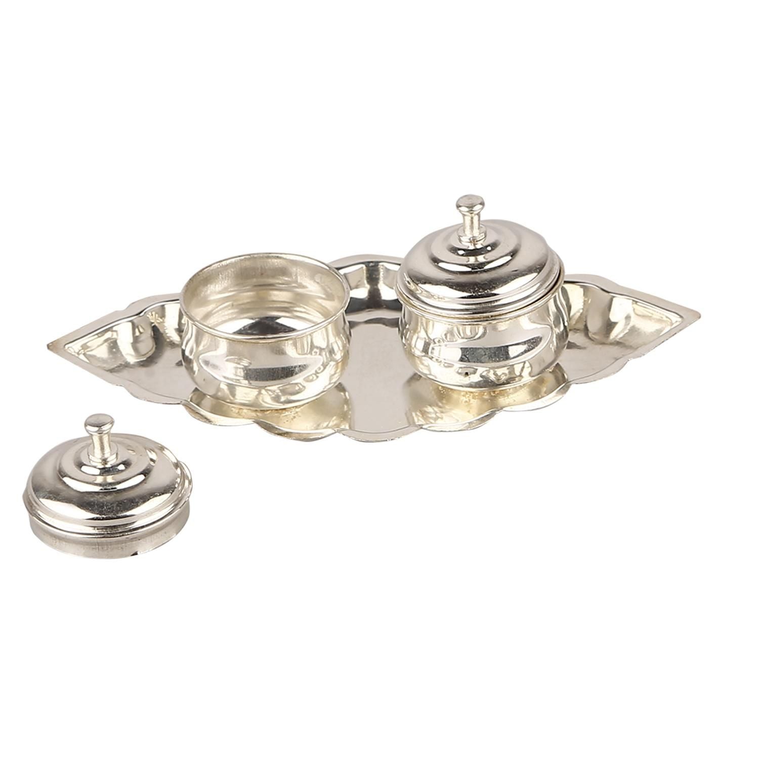 German Silver Kumkum with lid small