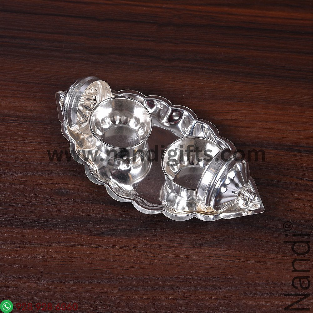 German Silver Kumkum with lid small