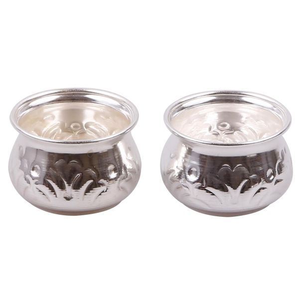 German Silver Matka kumkum bowls