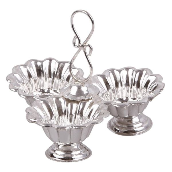 German Silver Panchwala Floral 3 Small