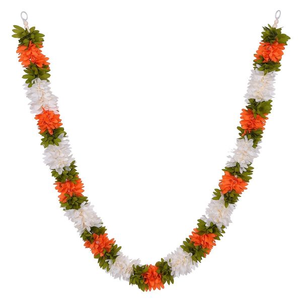 Jasmine Kakda Mala String Orange Green