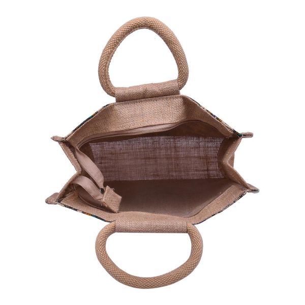 Jute Bag -Kalamkari Rural 12x14