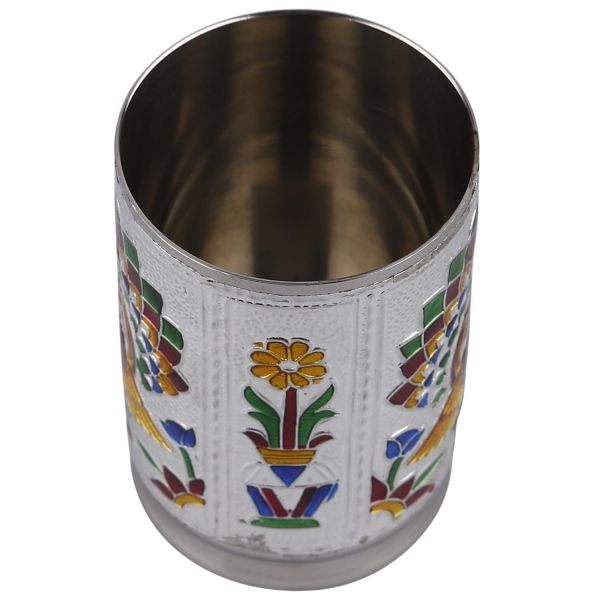 Minakari Glass White