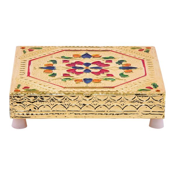 Minakari Pooja Chowki 4x4 inch