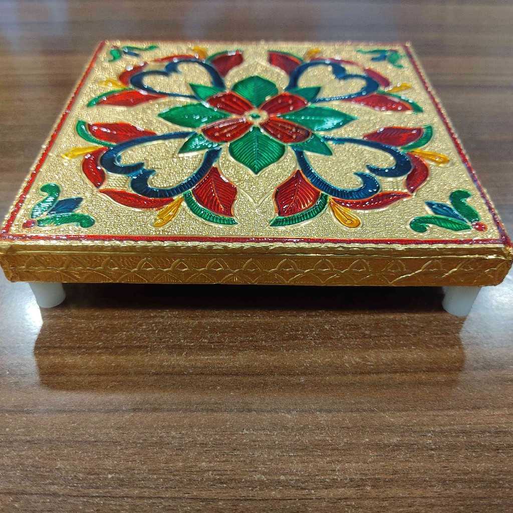 Minakari Pooja Chowki 6x6