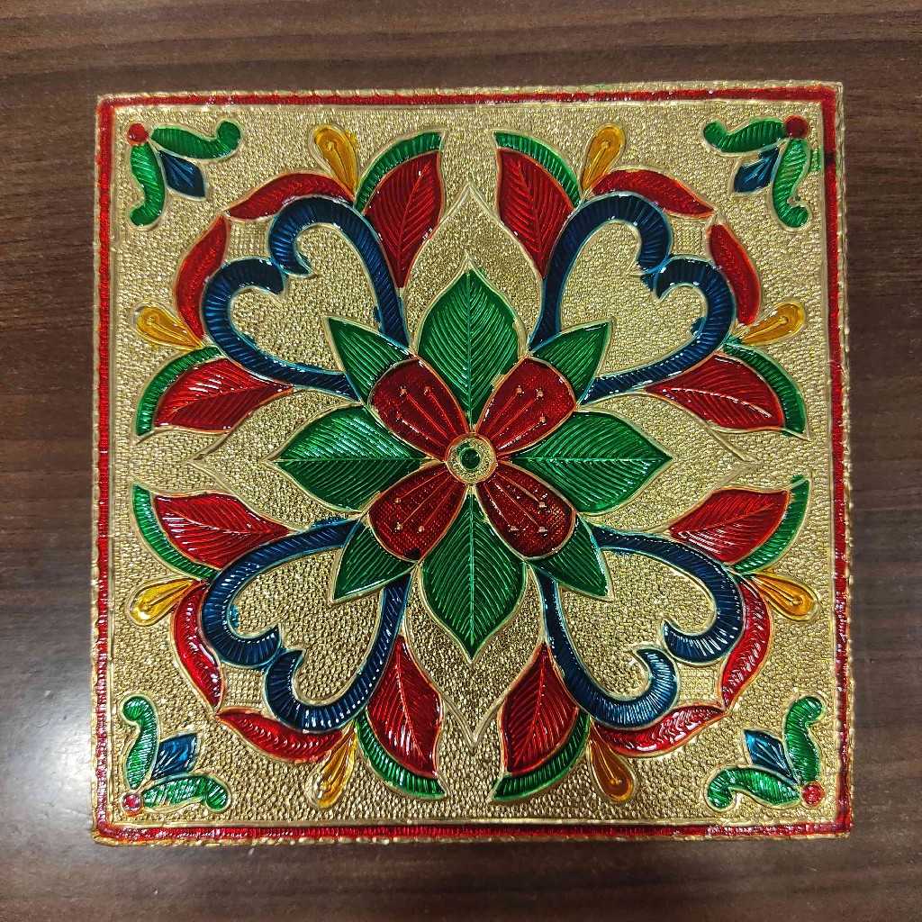 Minakari Pooja Chowki 6x6