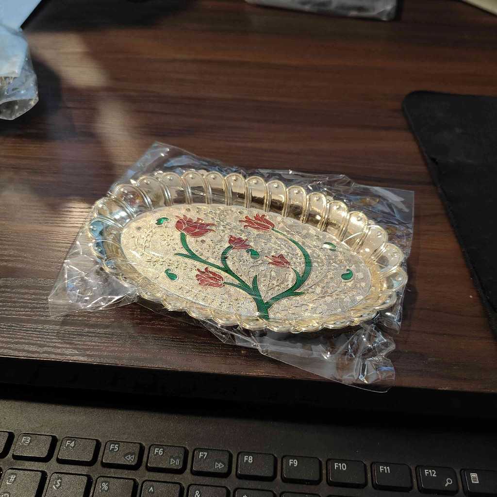 Oval Fancy Floral Plate