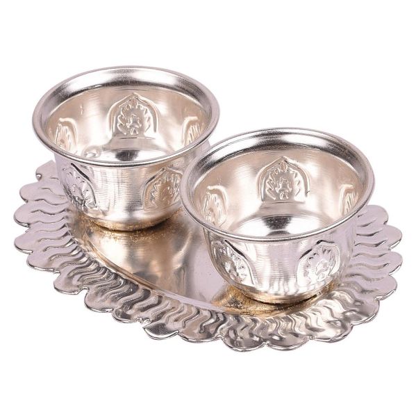 German Silver Kumkum Plate Regular