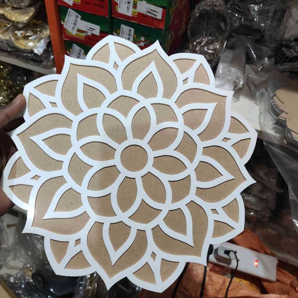 ACRYLIC MDF RANGOLI STENCIL 12