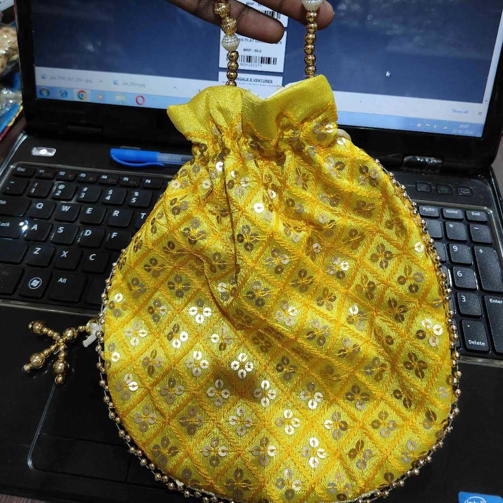 POTLI BAG FLAT ZIG ZAG