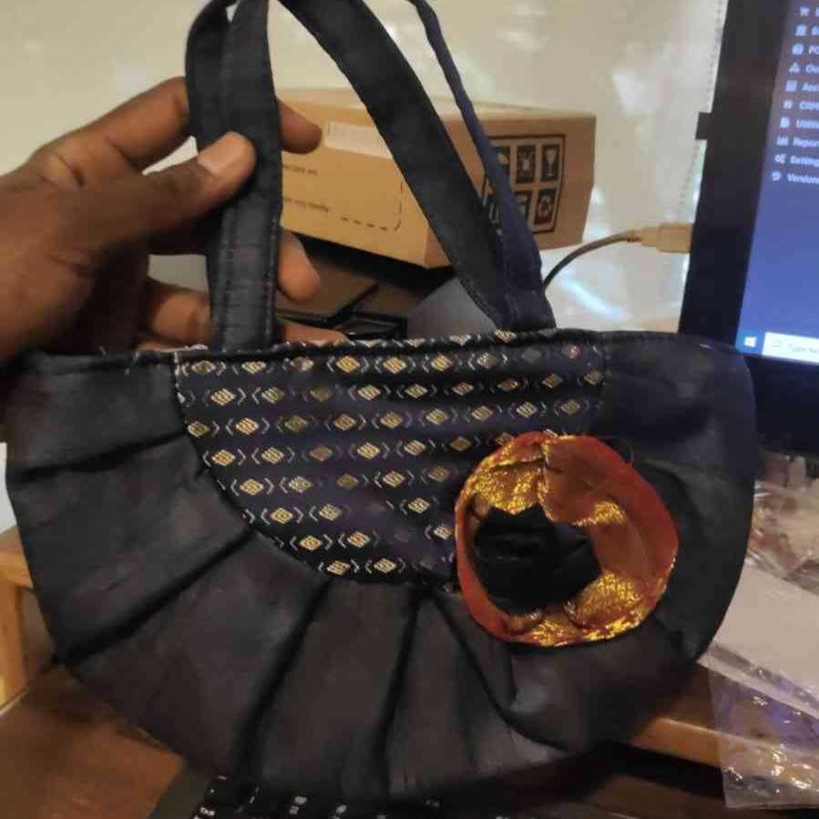 BROCADE HALF ROUND BAG