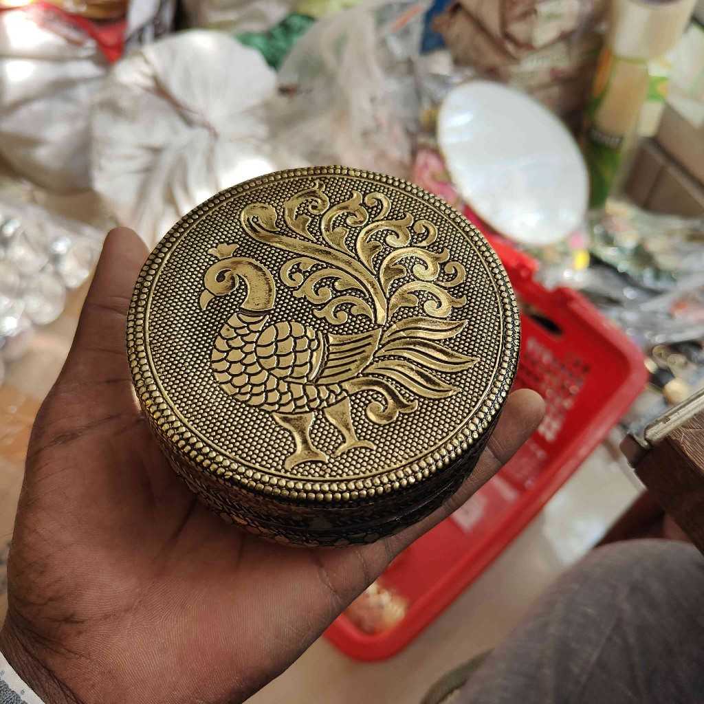 KALAMKARI PEACOCK BOX