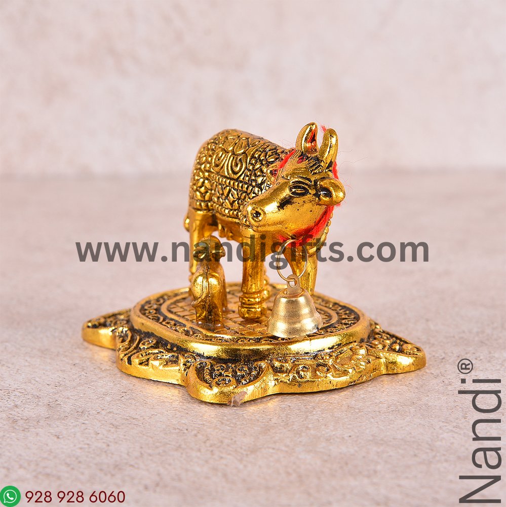 Cow N Calf Golden Antiq Small