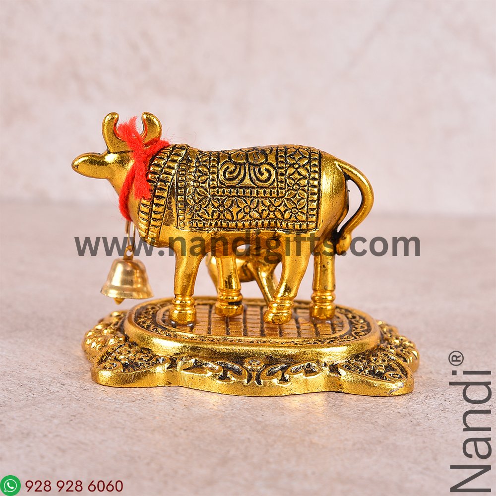 Cow N Calf Golden Antiq Small