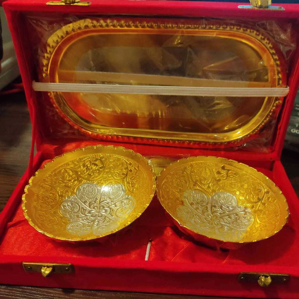 Gold Plated Twin Bowl set