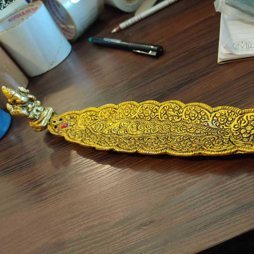 Agarbatti Leaf Golden Antiq Big