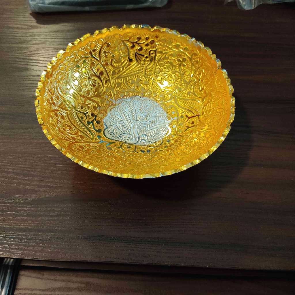 Gold and Silver Plated Bowl Round