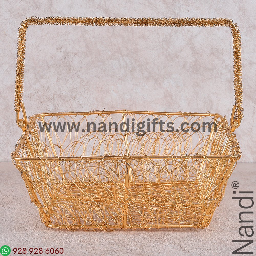 Metal Square Fancy Basket Big