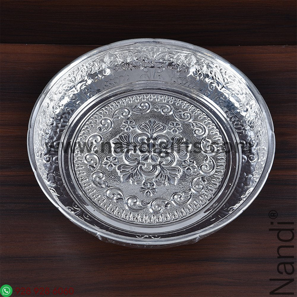 GS Astalakshmi Carved Pooja Plate 12