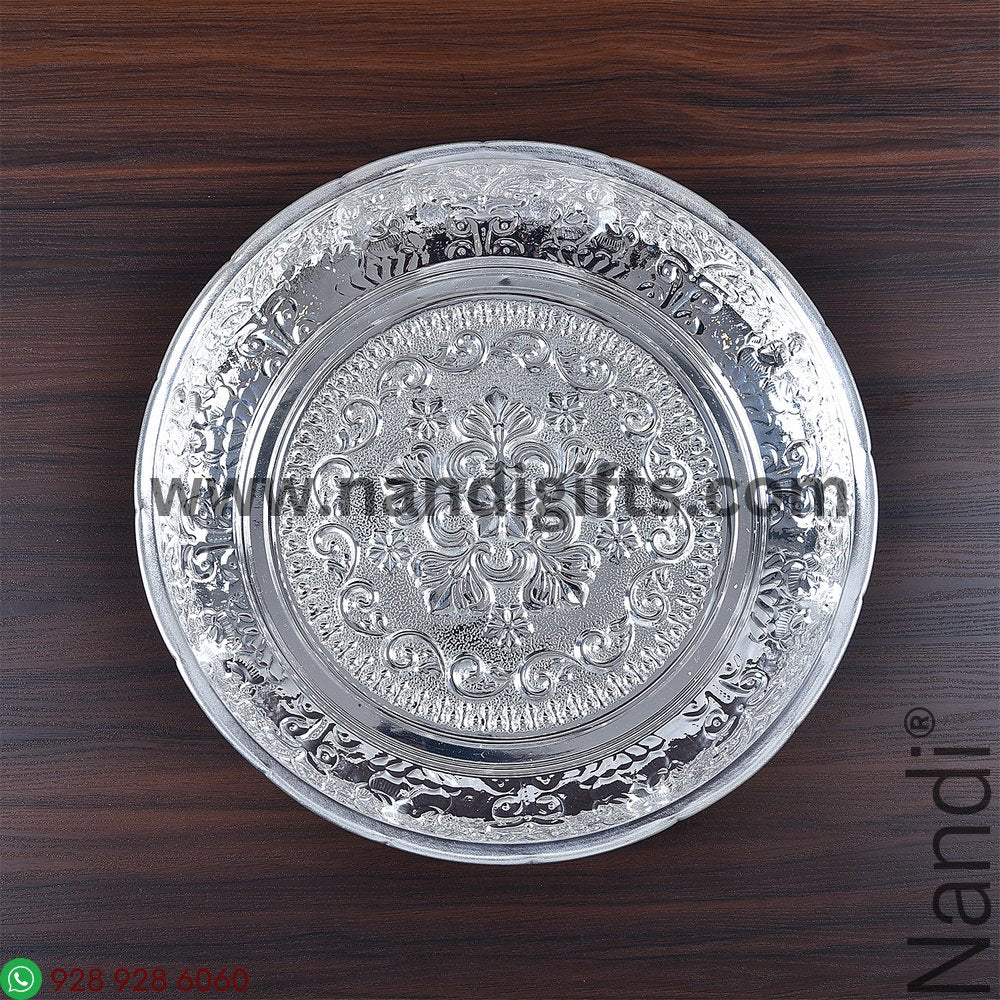 GS Astalakshmi Carved Pooja Plate 12
