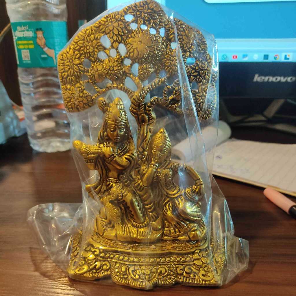 Radhakrishna Tree Golden Antiq Fine Medium