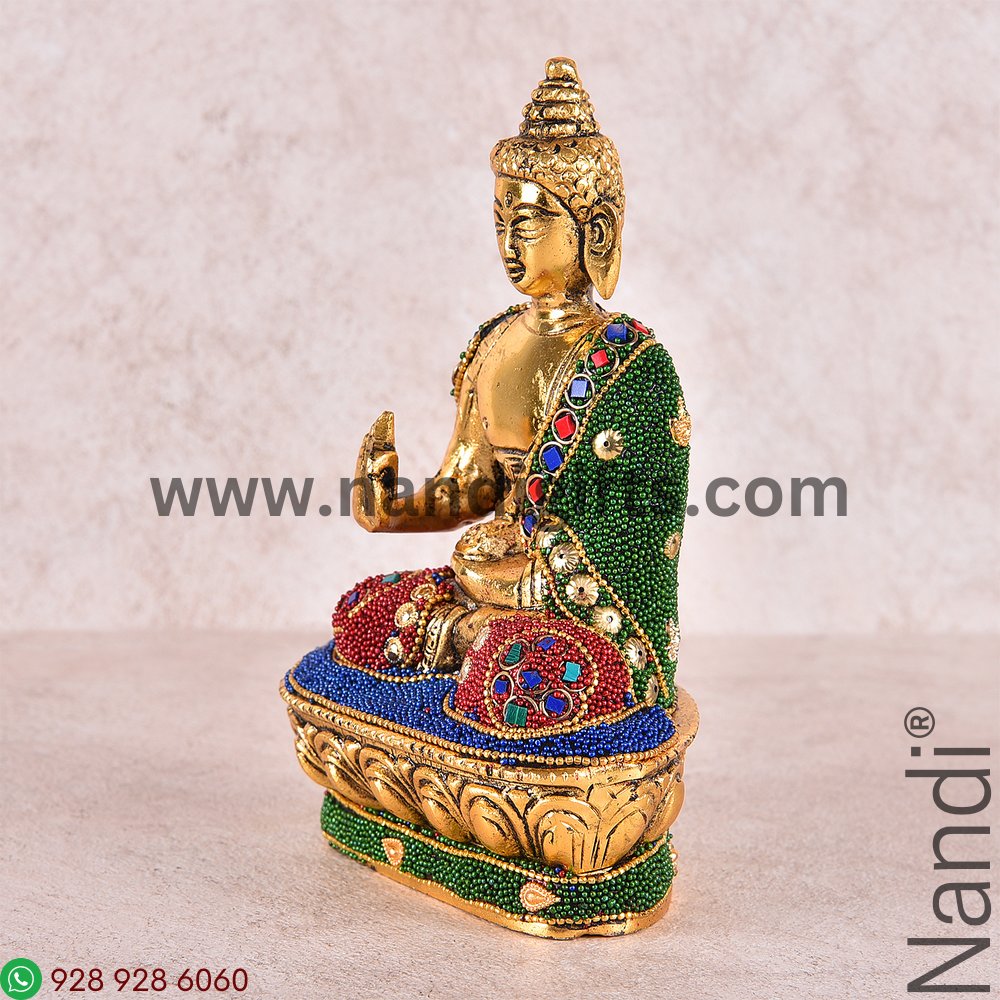 Buddha Stone Work Golden Antiq Medium