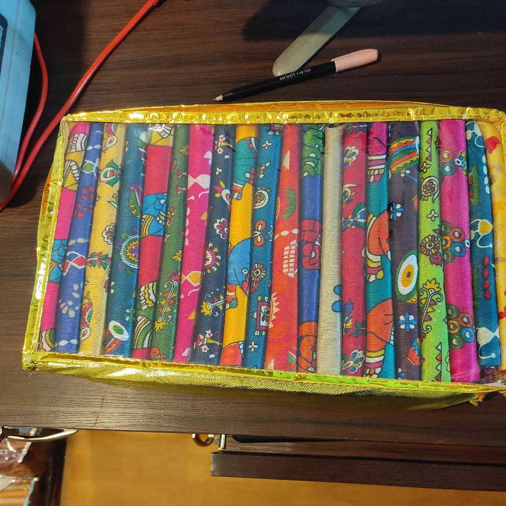Blouse Bit Kalamkari Raw Silk 20 Pc Pack -1MTR