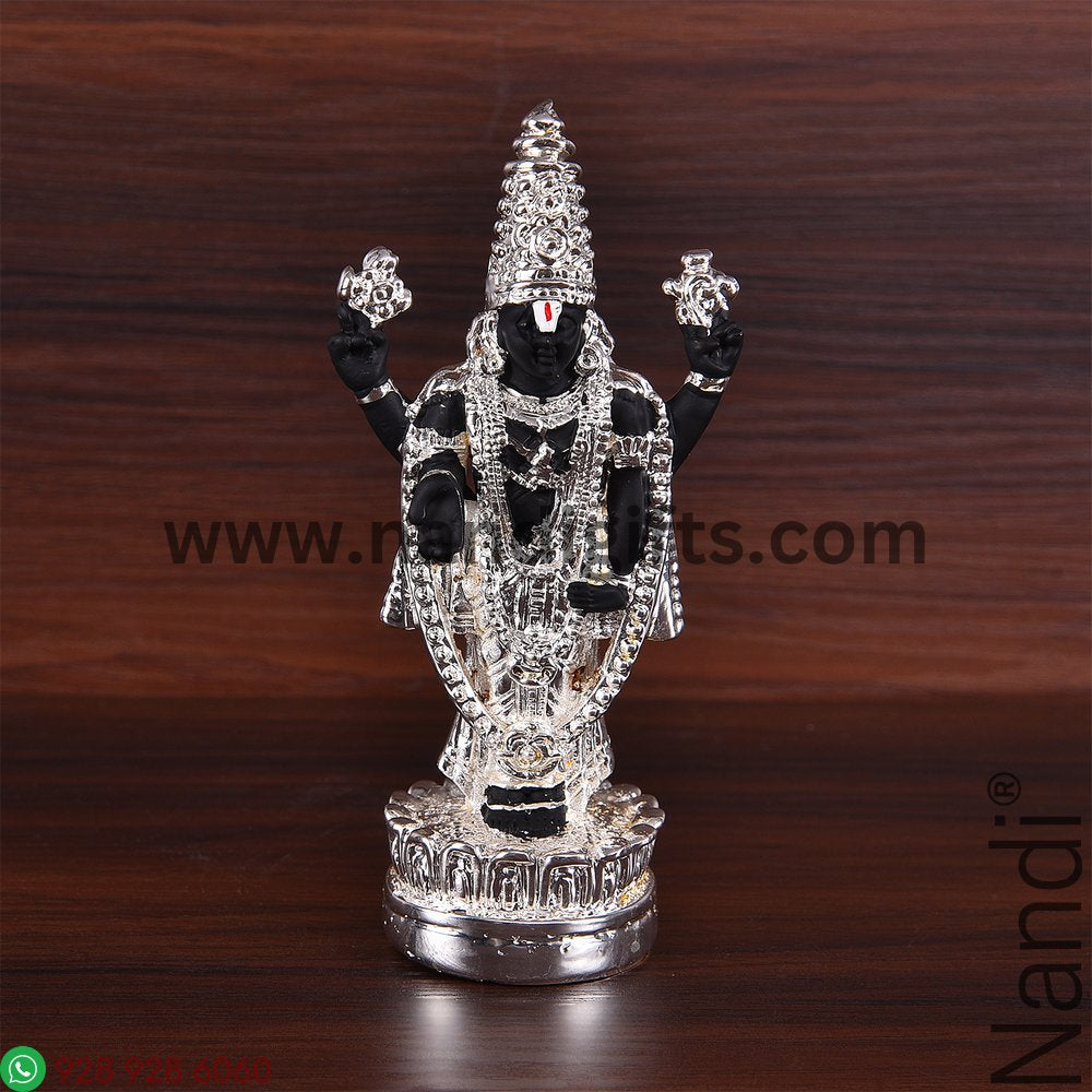 Silver Plated Balaji Small Black